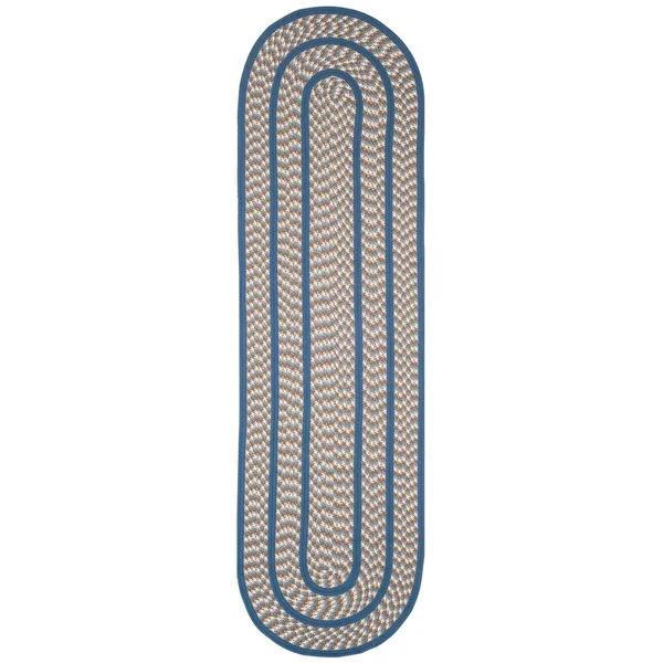 Safavieh Braided Beige/Black 4 ft. x 4 ft. Round Area Rug