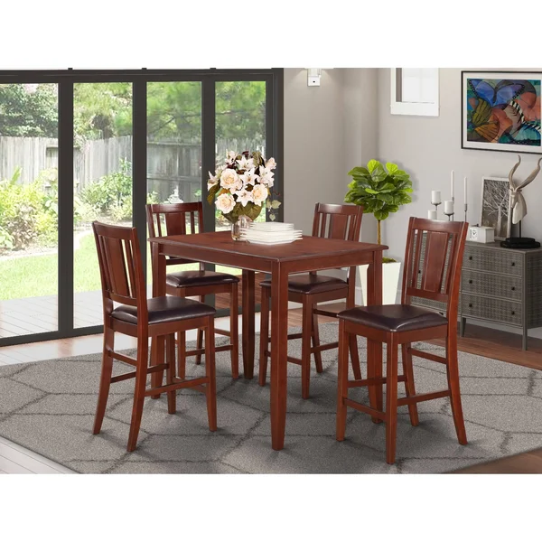 East West Furniture Buckland 5 Piece Scotch Art Dining Table Set