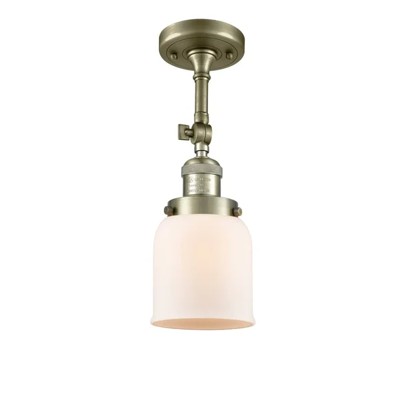 Innovations Lighting Small Bell 1 Light Semi Flush Mount 201F OB G58 (Bronze)