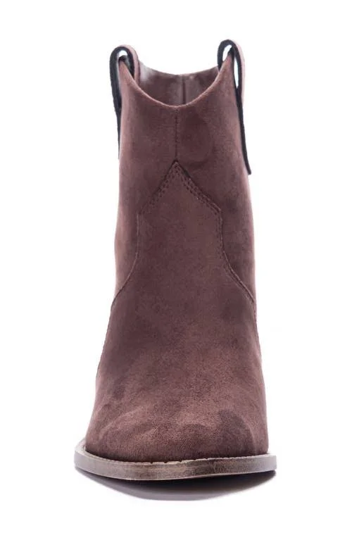 Chinese Laundry Bonnie Bootie, Size 9.5 in Brown Faux Leather at Nordstrom