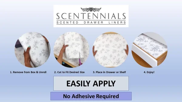 Scentennials Gift of Persia (18 Sheets) Scented Fragrant Shelf & Drawer Liners 16.5x22 x 22x22 - Great for Dresser, Kitchen