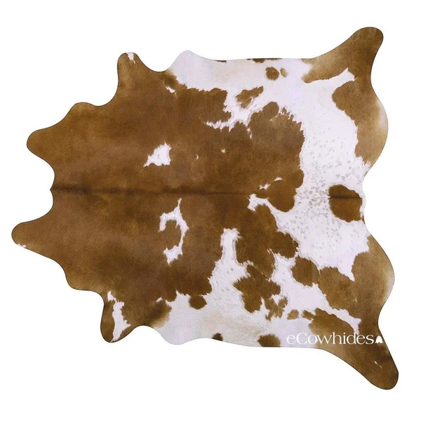 Pergamino Brown and White Cowhide Rug Large (brown/white)