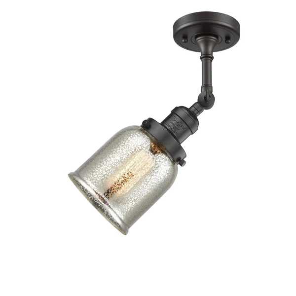 Innovations Lighting Small Bell 1 Light Semi Flush Mount 201F OB G58 (Bronze)