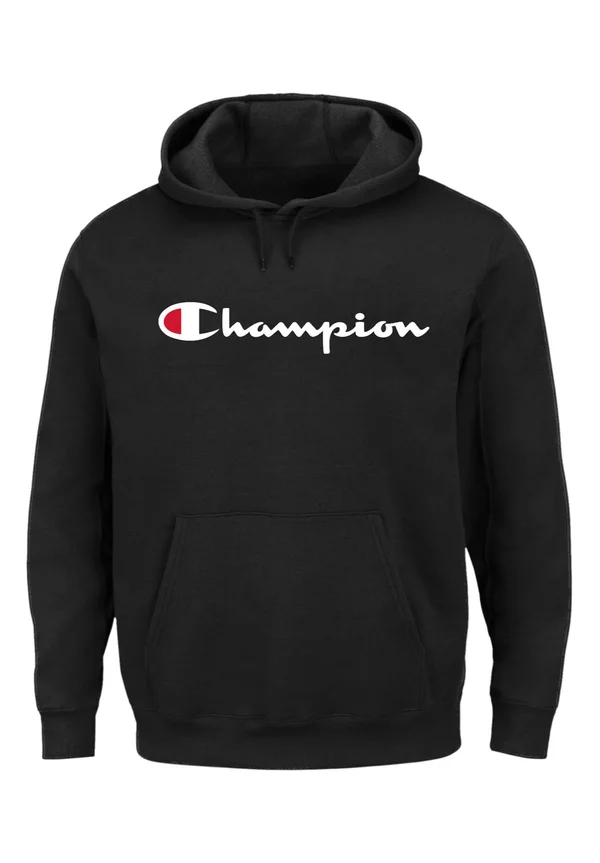 Men's Big & Tall Champion Script Hoodie by Champion in Black (Size 5XLT)