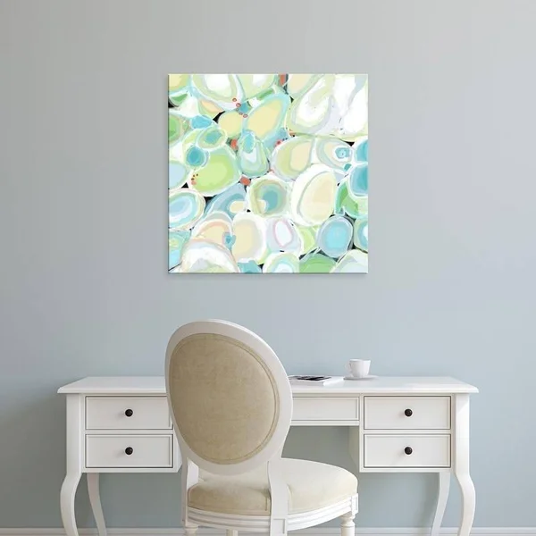 Easy Art Prints Jan Weiss's 'Mint Cocktail' Premium Canvas Art - 16 x 16 - Brazilian Barnwood Frame