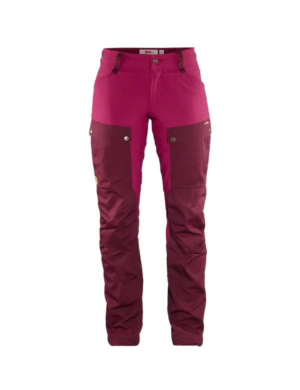 Fjallraven Womens Keb Trousers Curved Dark Garnet, Plum