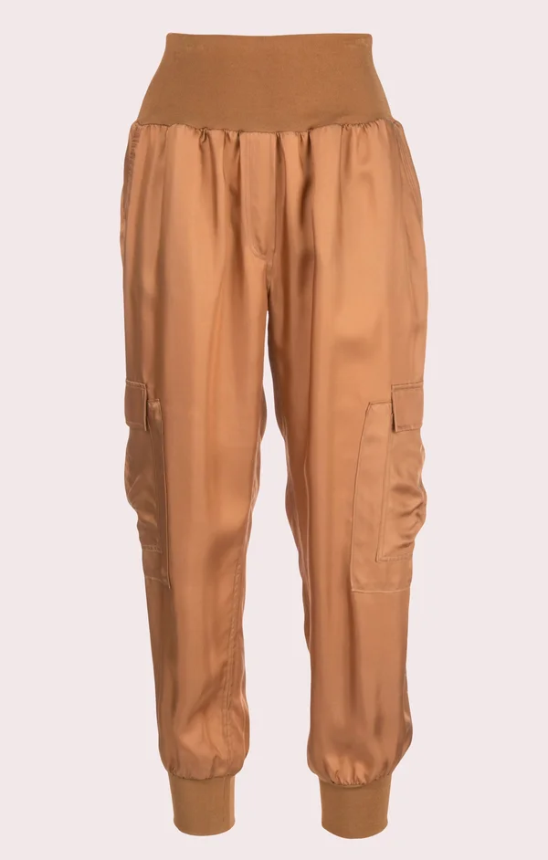 Cinq A Sept Tous Les jours Giles Satin Jogger Pants, Red, Women's, S