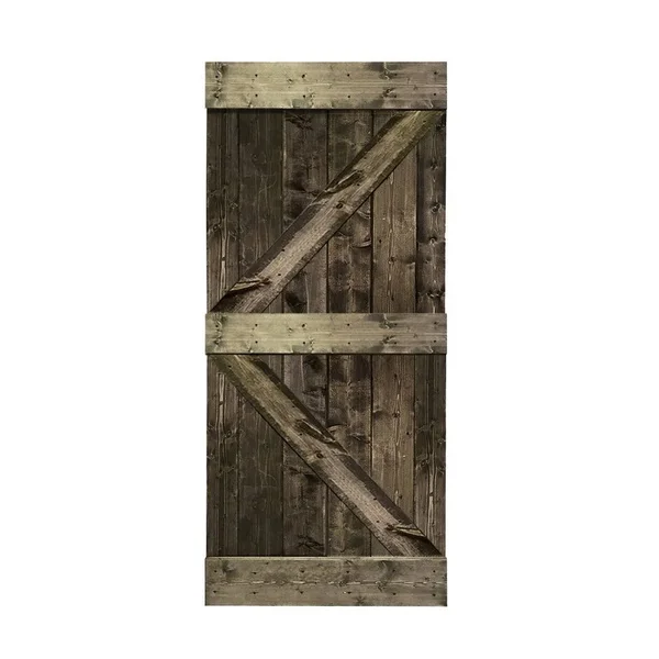 CALHOME K Series Stained Solid Pine Wood Interior Sliding Barn Door (Atlantic - 30 x 84)