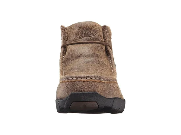 Justin Boots Men's Cappie Steel-Toe Work Shoes - Tan (9)