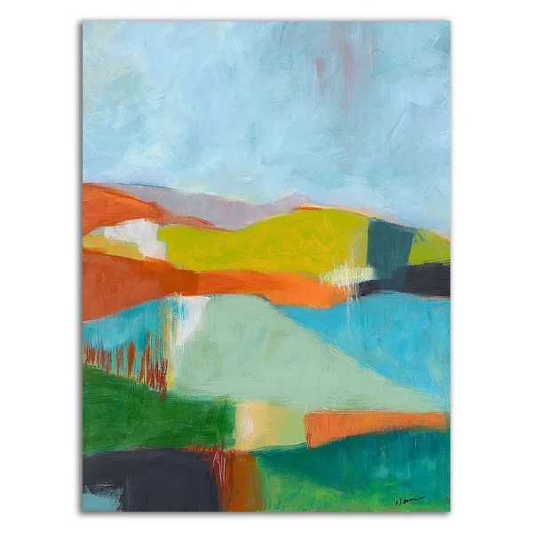 24x22 x 18x22 North Bay Hills by Jan Weiss Print on Canvas