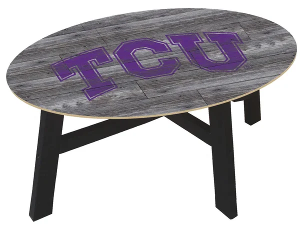 Fan Creations TCU Horned Frogs Distressed Wood Coffee Table