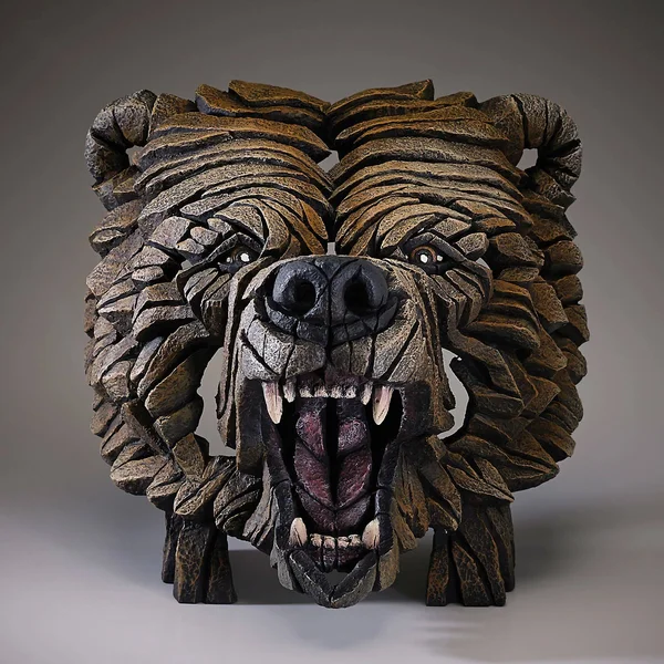 Edge Sculpture Grizzly Bear Bust