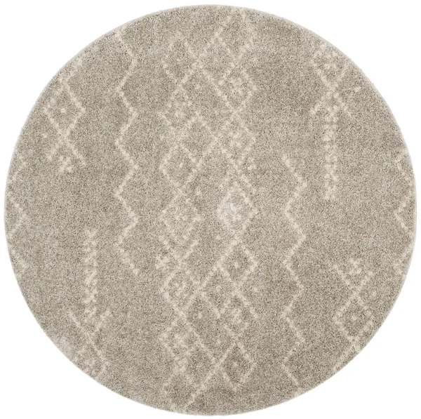 Safavieh Arizona Shag ASG745D 5&1x22 x 7&6x22 Grey - Ivory Area Rug