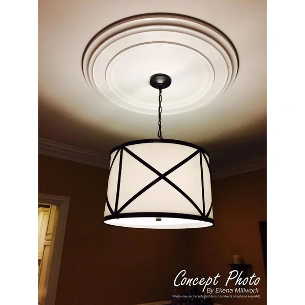 13x22OD x 7 1/2x22ID x 3/4x22P Bradford Classic Ceiling Medallion (Fits Canopies Up to 8 5/8x22) - Hand-Painted Pot of Cream