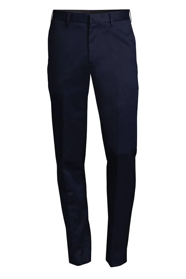 Men's Tailored Fit No Iron Twill Dress Pants - Lands& End - Blue - 30