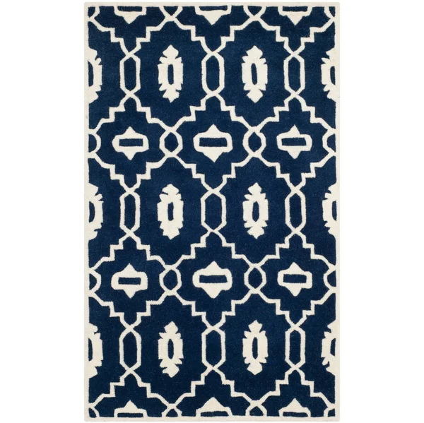 Safavieh 4& x 6& Chatham CHT745T Teal - Ivory Rug