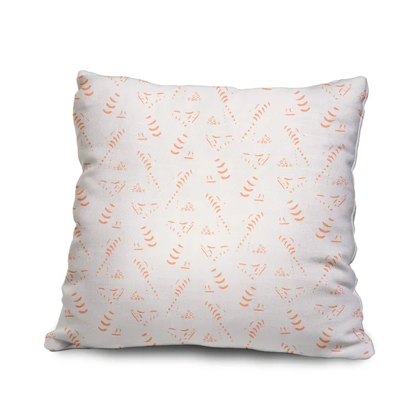 Muted Bongo Cotton Pillow - 20x22 x 20x22 - White/Orange