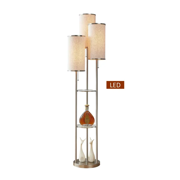 Carson Carrington Ingeback LED Tri-Light Shelf Floor Lamp