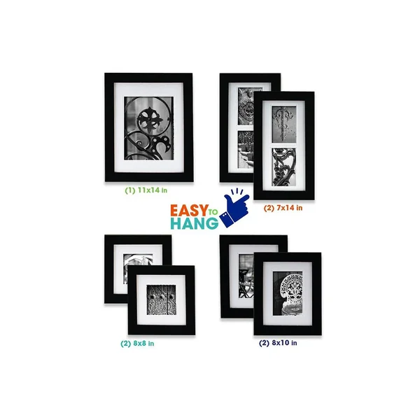 Create A Gallery 7 Piece Black Frame Kit