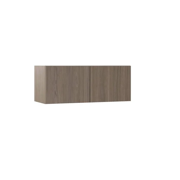 Hampton Bay Designer Series Edgeley Assembled 30x12x12 in. Wall Bridge Kitchen Cabinet in Driftwood - Brown
