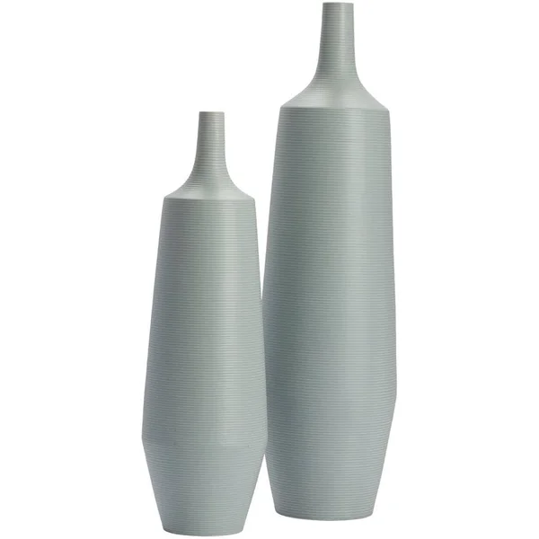 Tegan Vase Set of 2 Ceramic Blue - CVVZSA004A