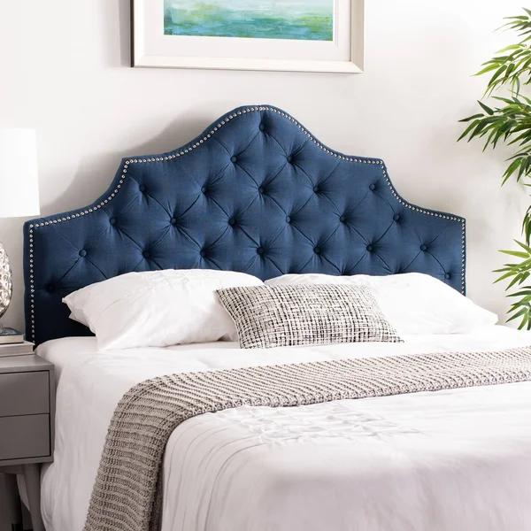 Safavieh Arebelle Upholstered Headboard, Blue, Queen