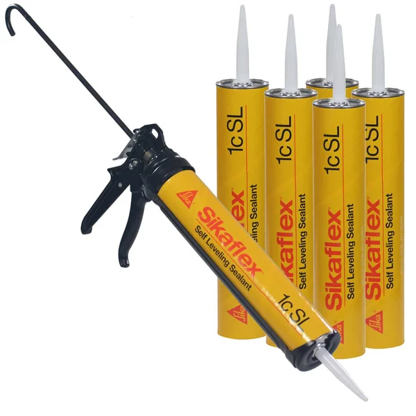 Sikaflex 1C SL Polyurethane Sealant, 29 fl oz Cartridge, Pro Caulk Gun