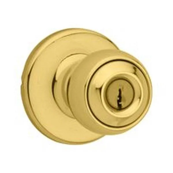 Kwikset 400P36ALRCSK3BX Polo Entry Knob K3 Us3 - Polished Brass