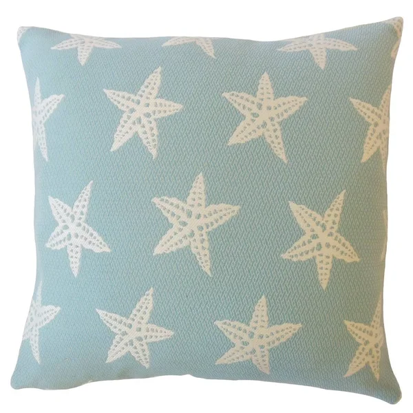 The Pillow Collection Wilf Coastal Down Filled Throw Pillow in Capri, Size: 20 x 20, Blue