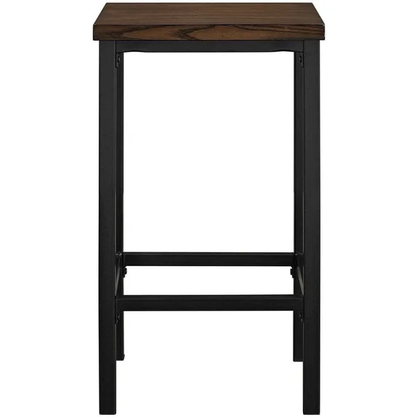 Mainstays 3-Piece Metal Pub Set with Wood Top - Dark Mahogany