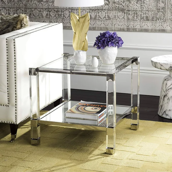 Safavieh Angie Acyrlic End Table - Silver