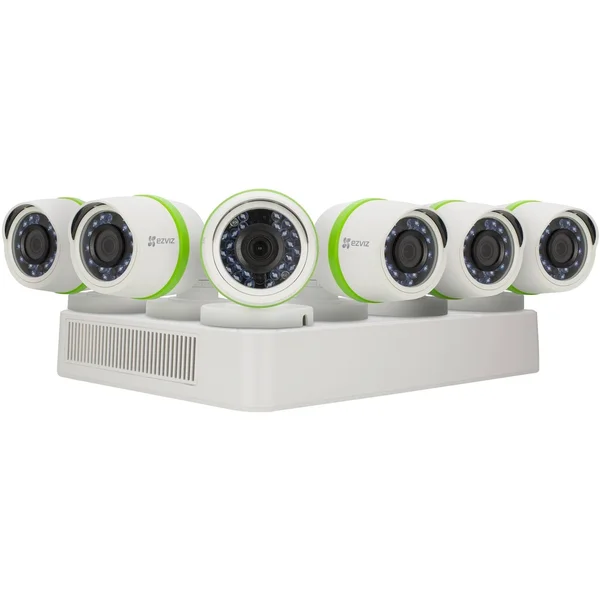 Ezviz Smart Home 1080p Security System, 6 Weatherproof HD 1080p Cameras, 8 Channel DVR