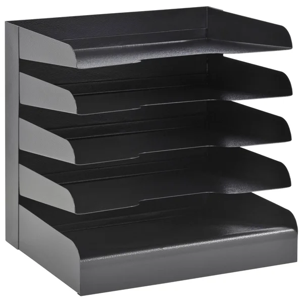 Buddy Products Black 5 Tier Tray - Letter size, 0405-4