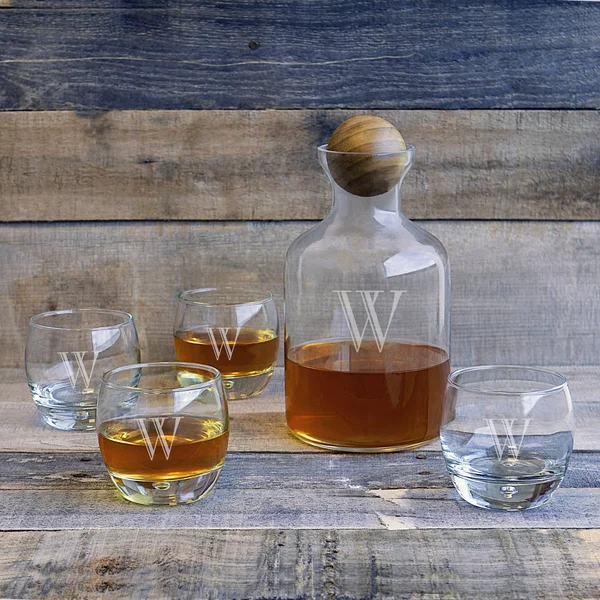 Cathy&s Concepts 5-Piece Personalized Decanter Set