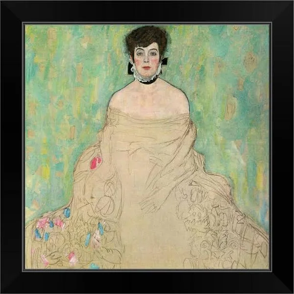 Portrait of Amalie Zuckerkandl, 1917-1918, Black Framed Wall Art, 16x16, Great Big Canvas