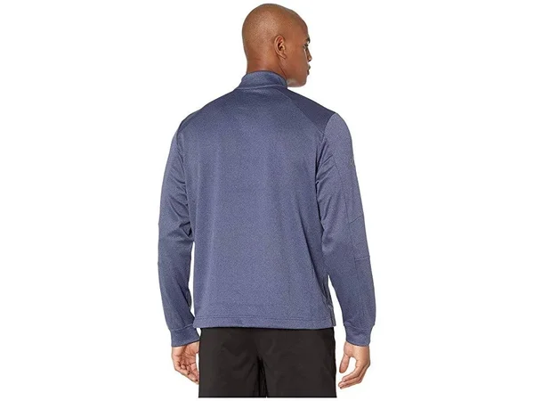 Callaway Stretch Waffle Fleece 1/4 Zip Pullover (Peacoat Heather) Men's Clothing
