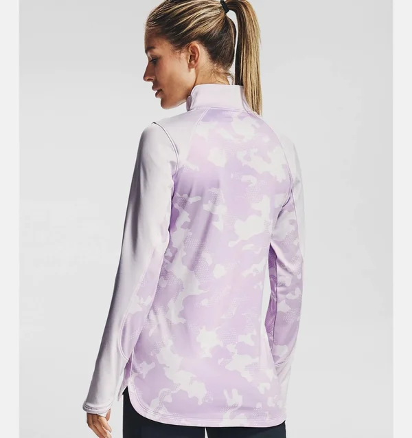 Under Armour Women's ColdGear Armour Camo Zip - Purple, LG