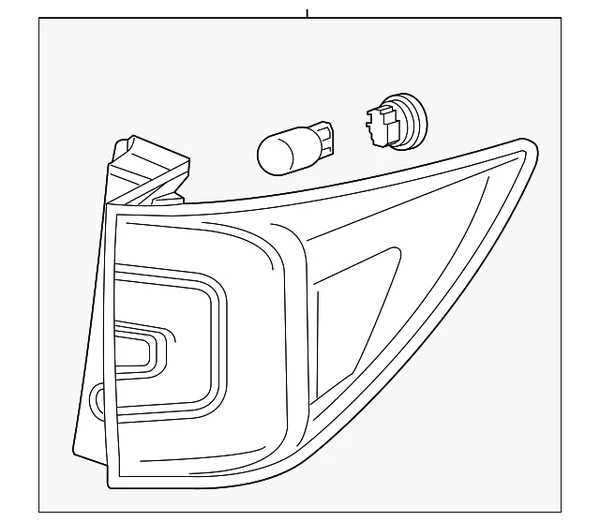 Honda Pilot Taillight Assembly L, 2016 2017, OEM 33550-TG7-A01