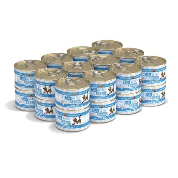 Weruva Cats in The Kitchen Canned Cat Food, Splash Dance (Chicken & Ocean Fish), 6 oz Case of 24