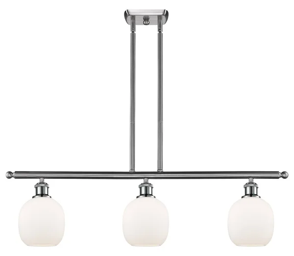 Innovations Lighting-Belfast 3 Light Island Light-516-3I-SN-G101-LED