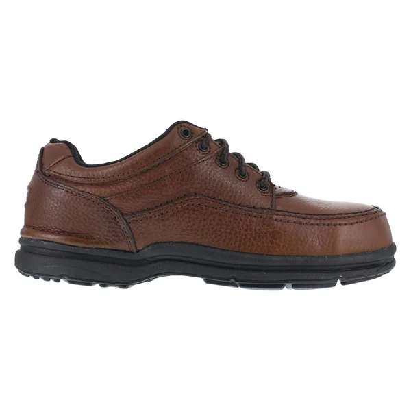 Rockport Works Men's World Tour Brown Steel Toe ESD Oxford