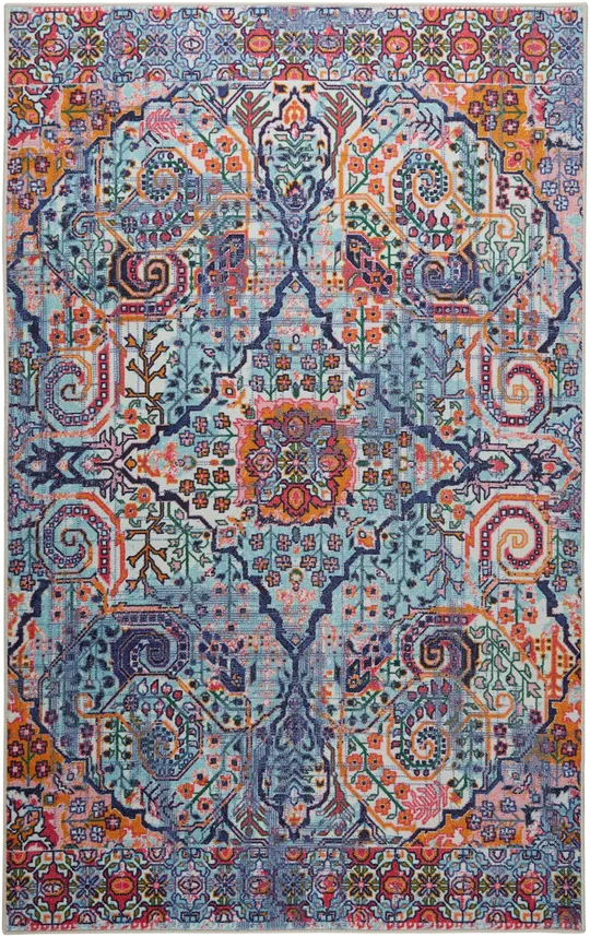 Mohawk Prismatic Jett Light Blue 5& x 8& Area Rug