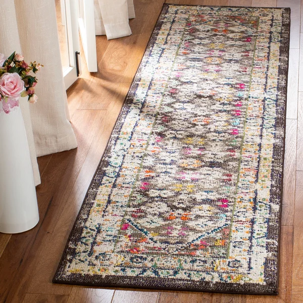 Safavieh Monaco MNC255M 2&2x22 x 8&0x22 Runner Blue - Light Grey Area Rug