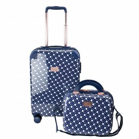 Chariot 2-pc Park Avenue Dotty Luggage Beauty Case Set