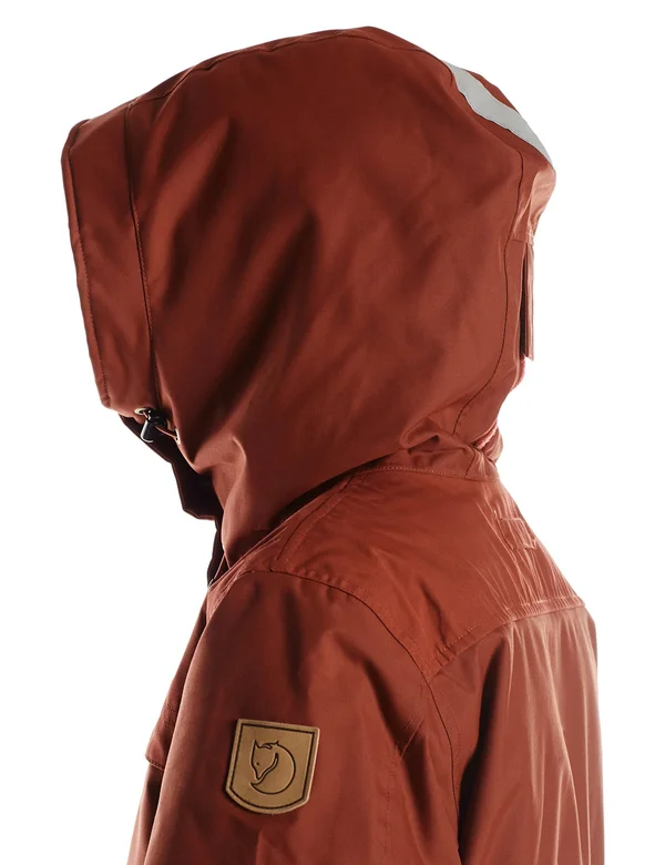 Nwts Fjallraven Women's Polar Guide Parka. Large. Deep Red (rust)