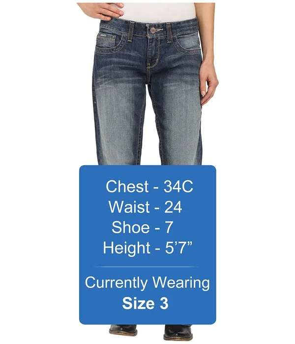 Cinch Western Denim Jeans Womens ADA Whiskering Med MJ80252071