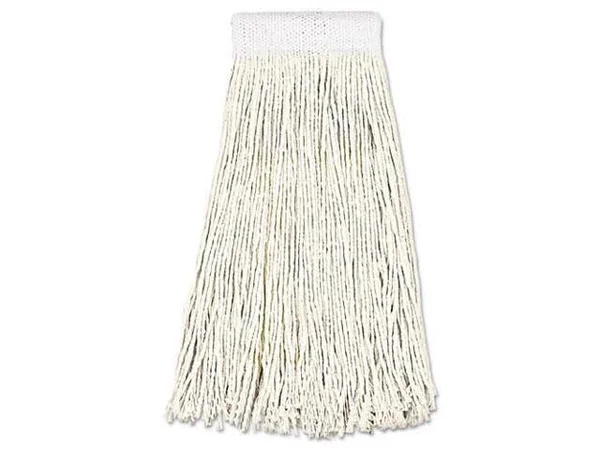 Boardwalk Mop Head, Premium Saddleback Head, Rayon Fiber, 24-oz., White, 12/Carton