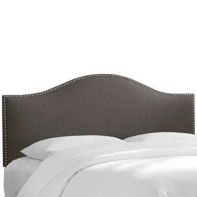 Emilia Upholstered Panel Headboard Size: California King - Upholstery: Linen Cindersmoke