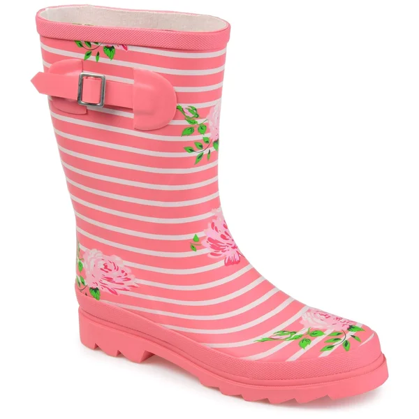 Journee Collection Women's Seattle Rain Boot Pink 7.5