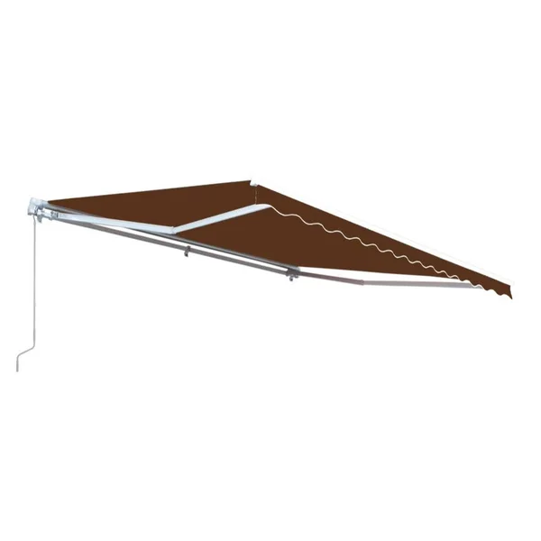 Aleko AWM12X10BROWN36 Retractable Motorized Patio Awning 12 x 10 Feet Brown